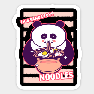 Panda Eating Noodle Ramen Lover Sticker